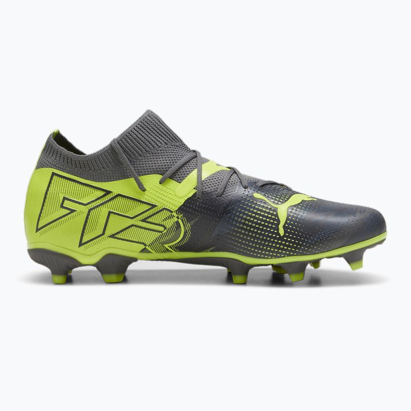 Scarpe da calcio PUMA Future 7 Match Rush FG/AG grigio forte/grigio scuro freddo/elettrico lime 9