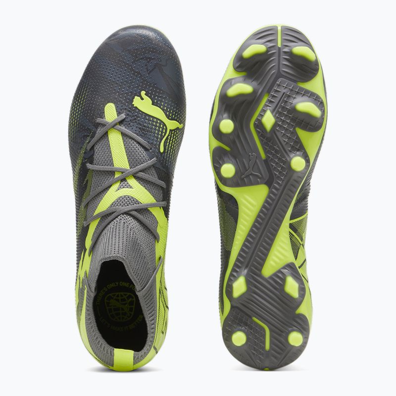 Scarpe da calcio PUMA Future 7 Match Rush FG/AG grigio forte/grigio scuro freddo/elettrico lime 11