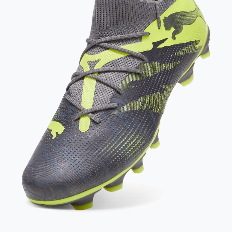 Scarpe da calcio PUMA Future 7 Match Rush FG/AG grigio forte/grigio scuro freddo/elettrico lime 12