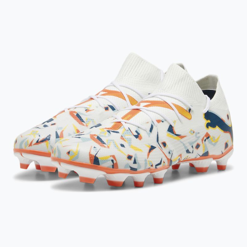 Scarpe da calcio PUMA Future 7 Match Creativity FG/AG white/ocean tropic/turquoise surf/hot heat/sunstream 10