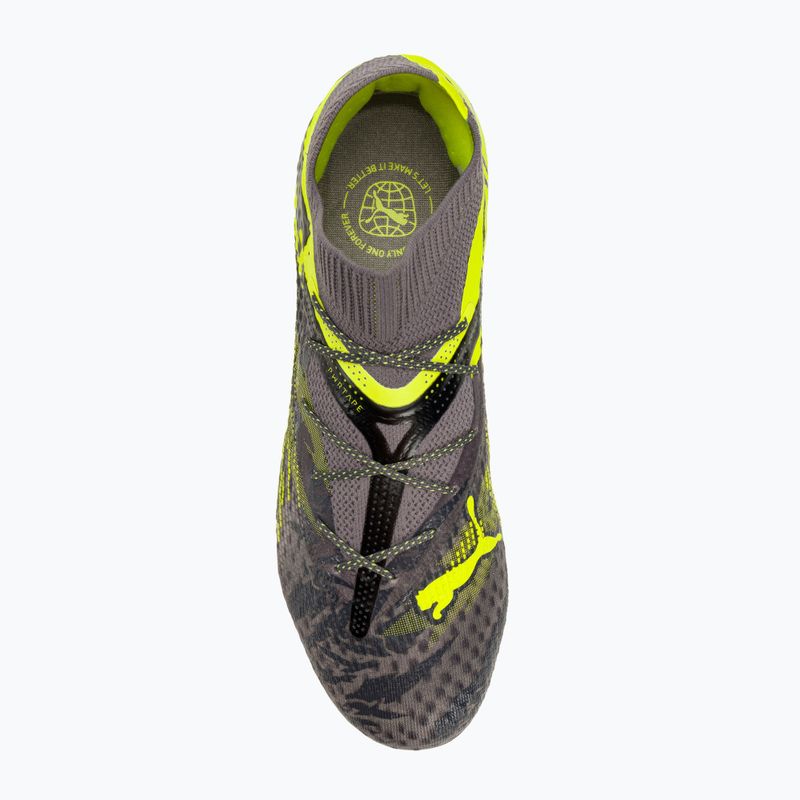 Scarpe da calcio PUMA Future 7 Ultimate Rush FG/AG grigio forte/grigio scuro freddo/elettrico lime 5