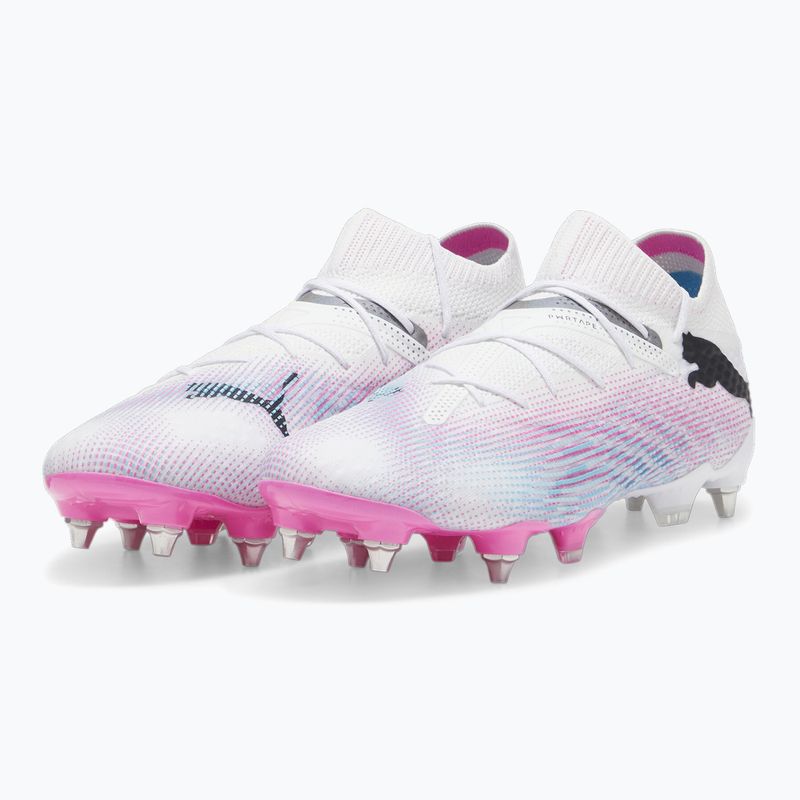 Scarpe da calcio PUMA Future 7 Ultimate Rush FG/AG grigio forte/grigio scuro freddo/elettrico lime 10