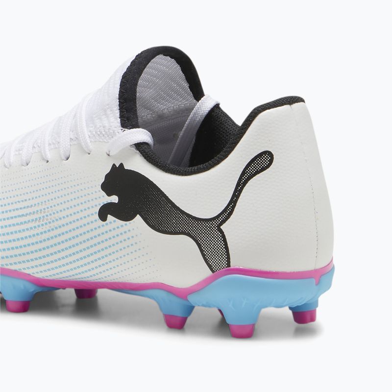 Scarpe da calcio per bambini PUMA Future 7 Play FG/AG puma bianco/puma nero/rosa 8