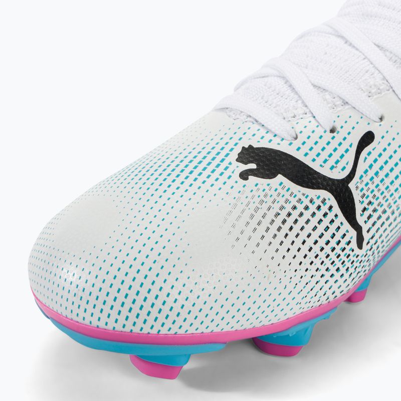 Scarpe da calcio per bambini PUMA Future 7 Play FG/AG puma bianco/puma nero/rosa 7