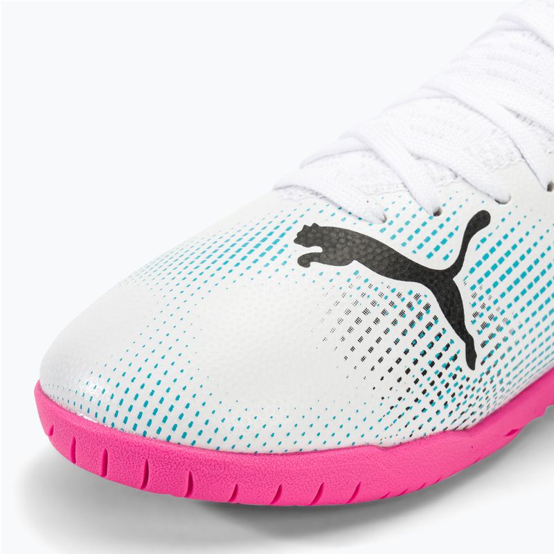 PUMA Future 7 Play IT scarpe da calcio per bambini puma bianco/puma nero/rosa 7