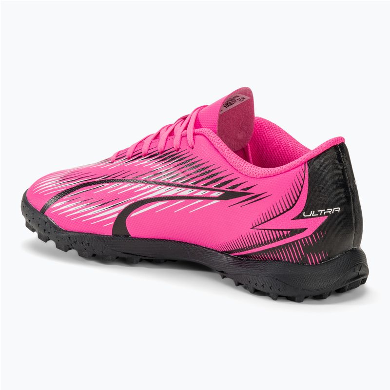 PUMA Ultra Play TT Jr scarpe da calcio per bambini rosa veleno/puma bianco/puma nero 3