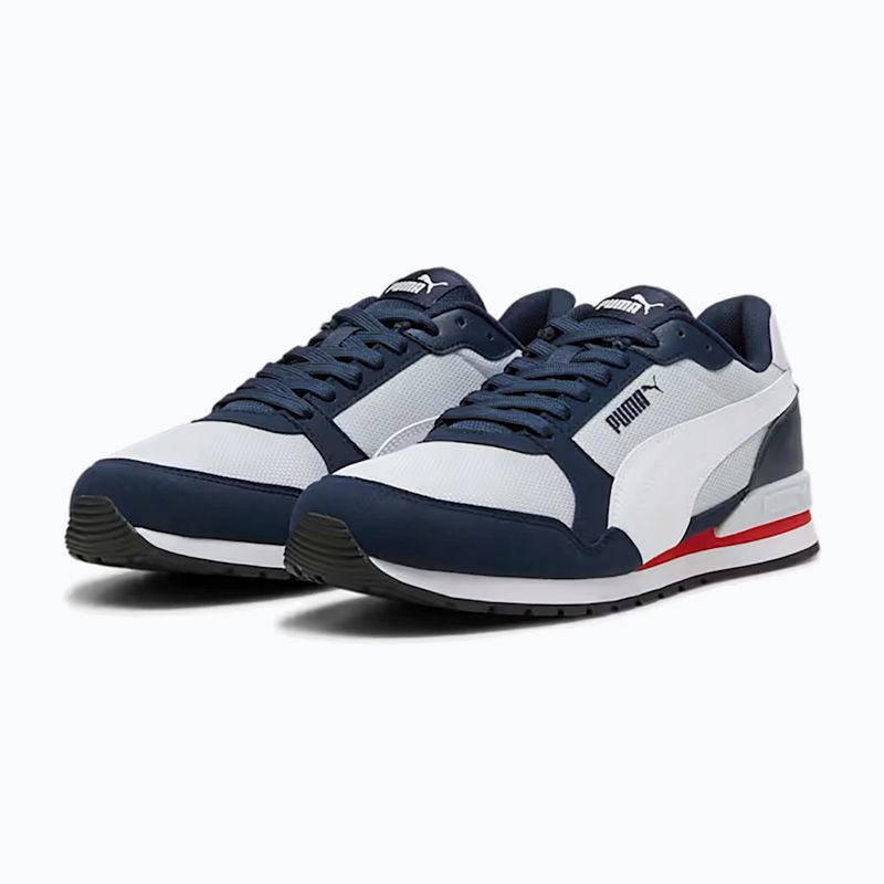 PUMA ST Runner v3 Mesh scarpe argento/bianco/club navy/per sempre rosso/nero 10