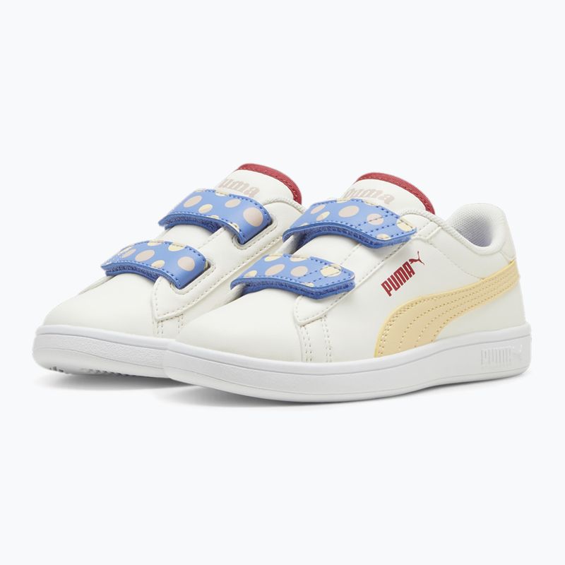 PUMA Smash 3.0 Summer Camp V PS scarpe da bambino bianco caldo/camomilla/puma bianco 8