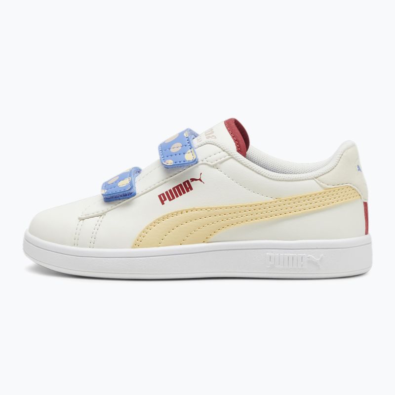 PUMA Smash 3.0 Summer Camp V PS scarpe da bambino bianco caldo/camomilla/puma bianco 9