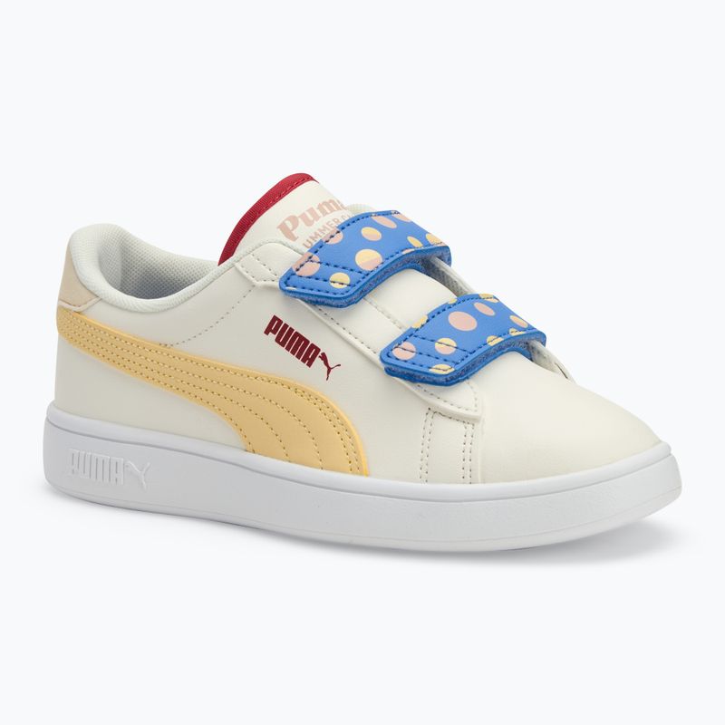 PUMA Smash 3.0 Summer Camp V PS scarpe da bambino bianco caldo/camomilla/puma bianco