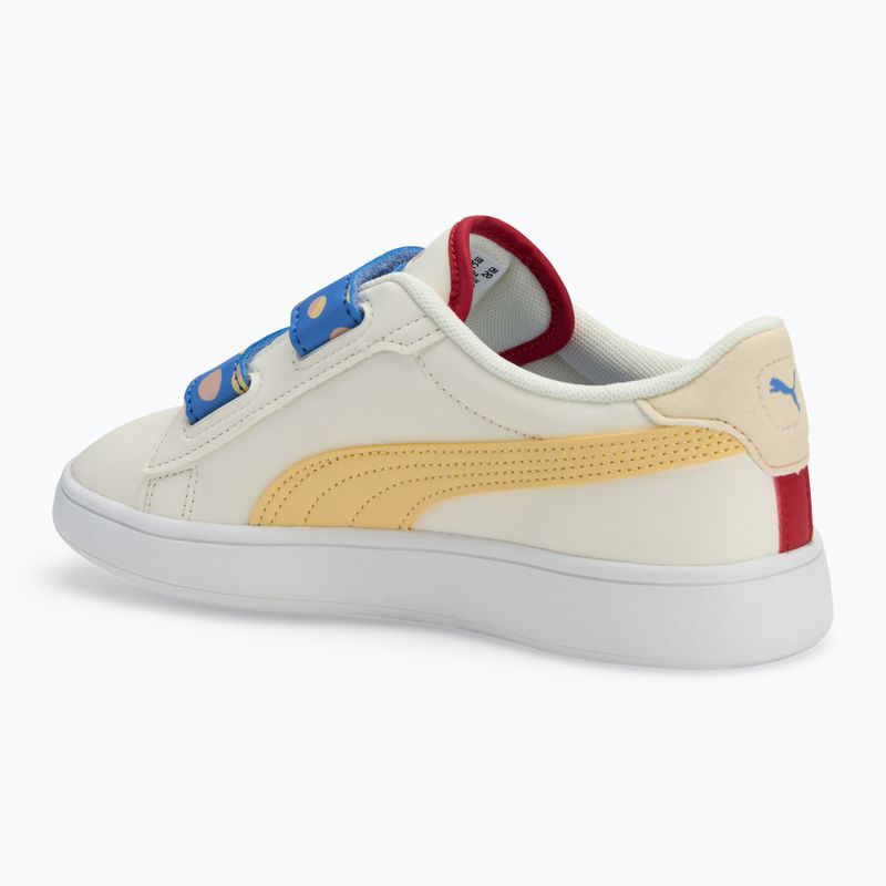 PUMA Smash 3.0 Summer Camp V PS scarpe da bambino bianco caldo/camomilla/puma bianco 3