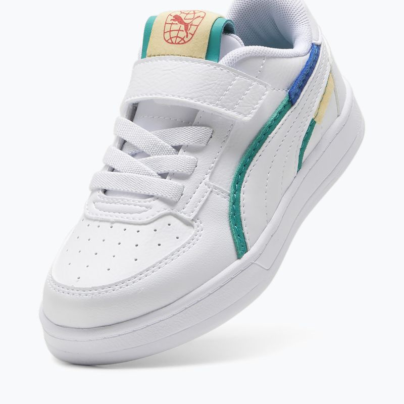 Scarpe da bambino PUMA Caven 2.0 Ready, Set, Better AC+ PS puma bianco/glassa di cobalto/verde scintillante 12