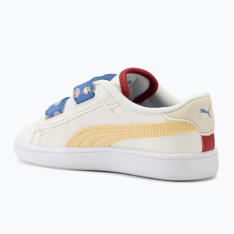 PUMA Smash 3.0 Summer Camp V Inf scarpe da bambino bianco caldo/camomilla/puma bianco 3