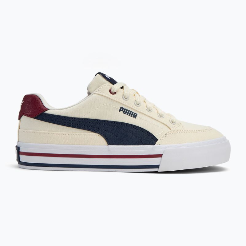 PUMA Court Classic Vulc FS scarpe da bambino bianco caldo/puma marina/mandorla zuccherata 2