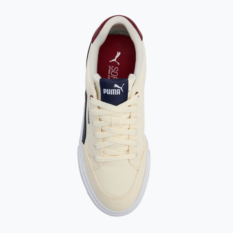 PUMA Court Classic Vulc FS scarpe da bambino bianco caldo/puma marina/mandorla zuccherata 5