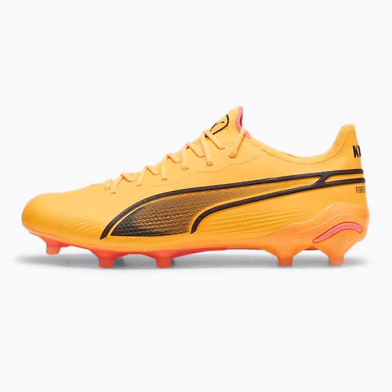 PUMA King Ultimate Fg/Ag sun stream/puma nero/sunset glow scarpe da calcio 8