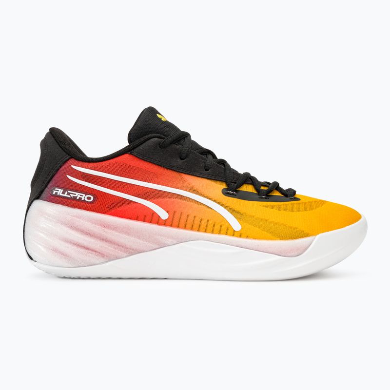 PUMA All-Pro Nitro Showtime scarpe da basket da uomo giallo sfrigolio/viola glimmer 2
