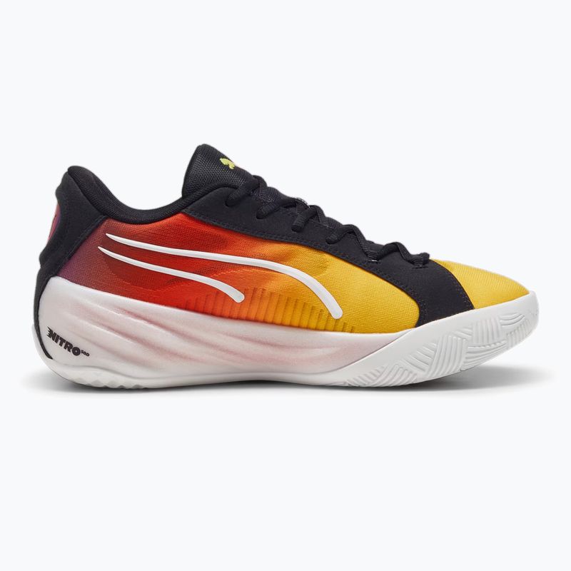 PUMA All-Pro Nitro Showtime scarpe da basket da uomo giallo sfrigolio/viola glimmer 8