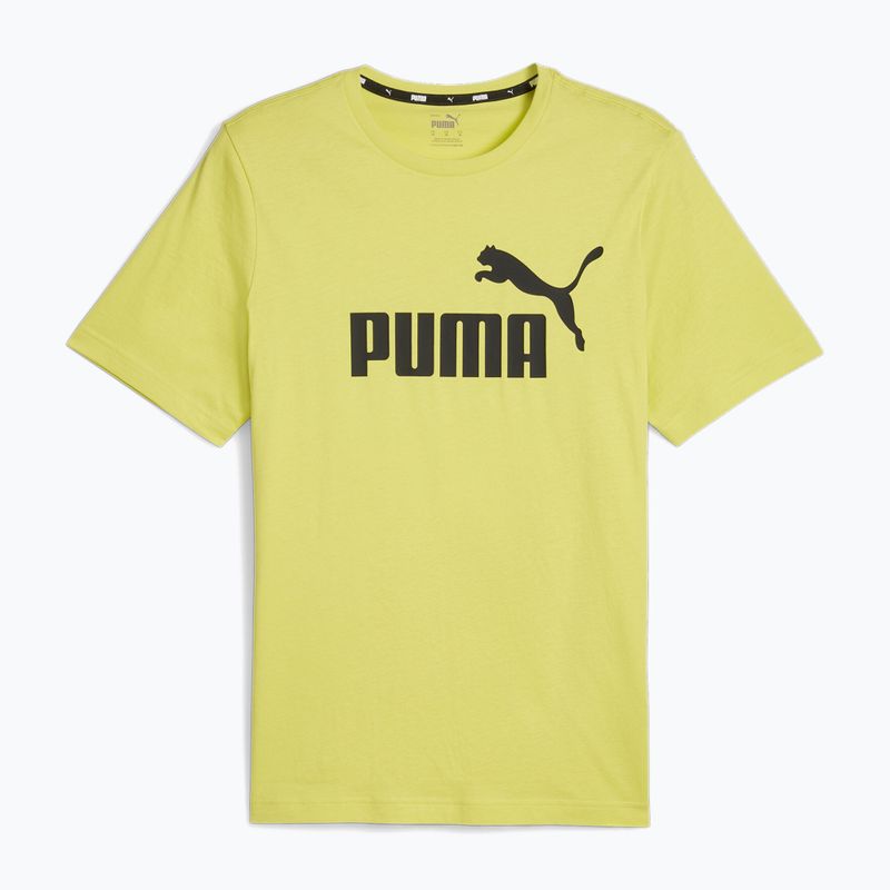 PUMA Es Logo Tee (S) Uomo Maglietta lucida lime