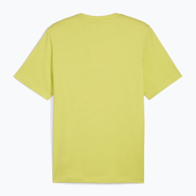 PUMA Es Logo Tee (S) Uomo Maglietta lucida lime 2