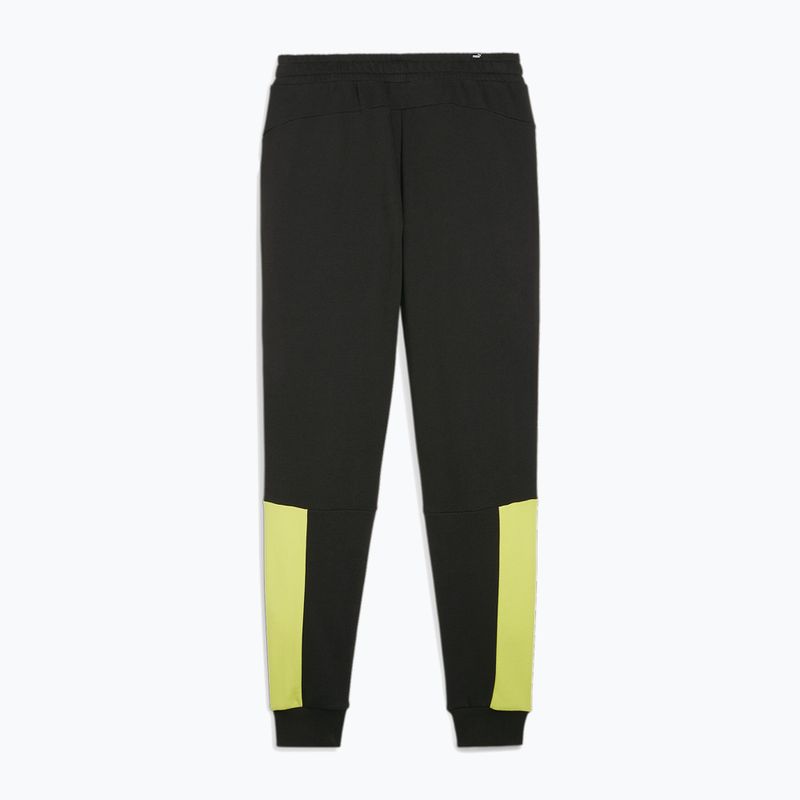 Uomo PUMA ESS+ Block Sweatpants TR puma nero/lime sheen 2