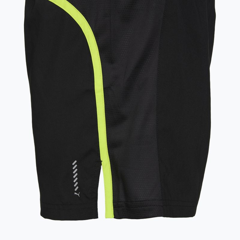 Pantaloncini da corsa da uomo Puma Run Favorite Velocity 5" Shorts black/lime 4