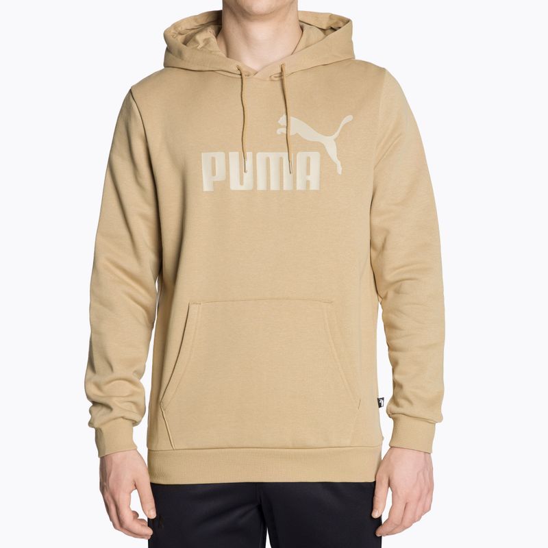 Felpa da uomo PUMA Essentials Big Logo Hoodie FL prairie tan