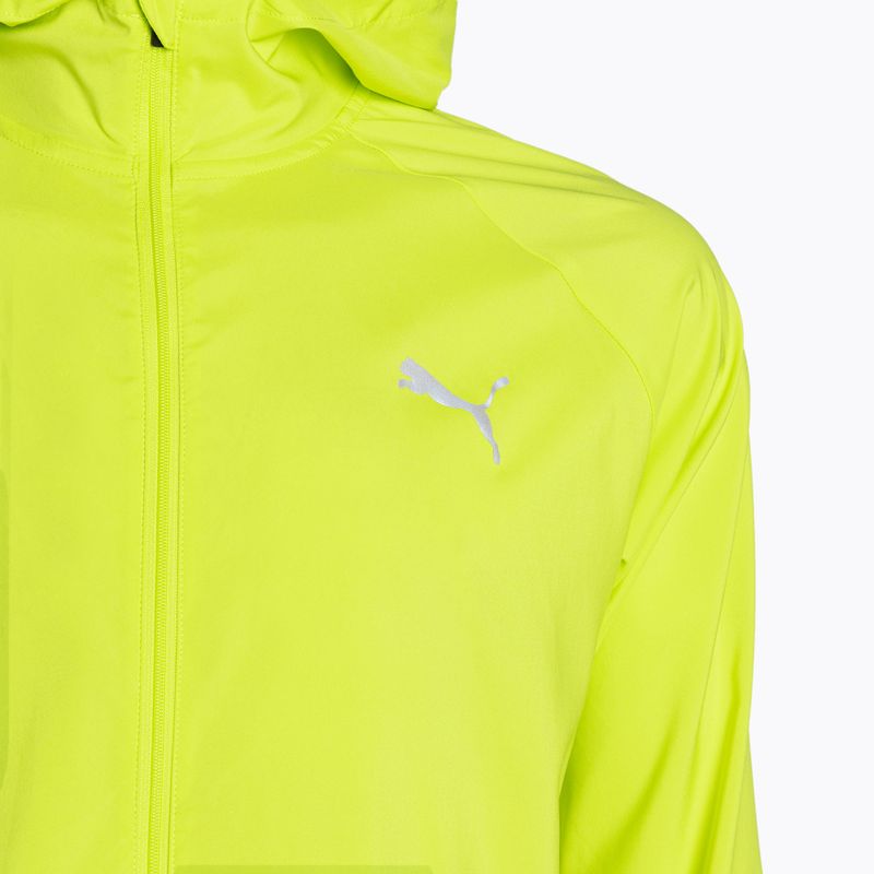 Giacca da corsa da uomo PUMA Run Favoriteoven con cappuccio verde 3