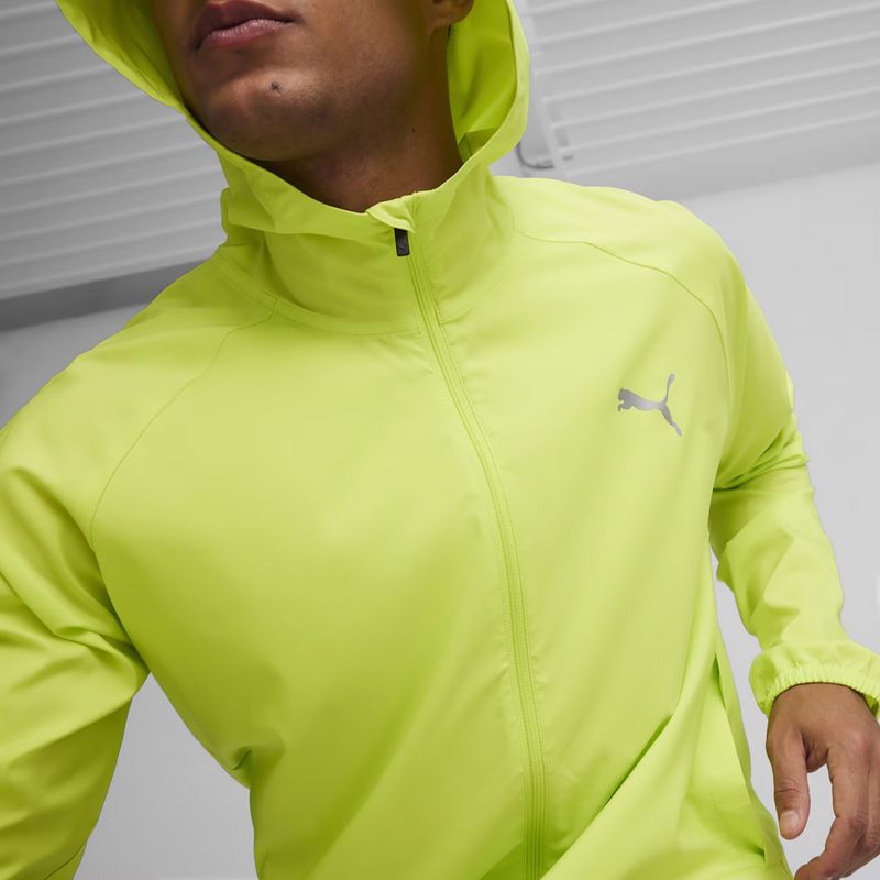 Giacca da corsa da uomo PUMA Run Favoriteoven con cappuccio verde 8