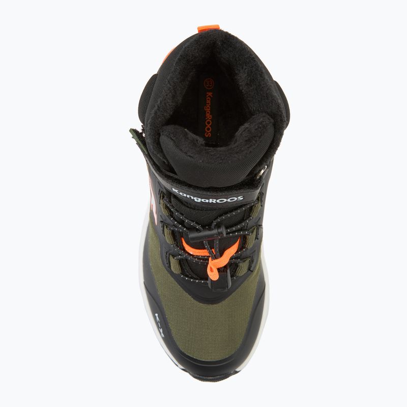 KangaROOS KX-Toke Mid EV scarpe da bambino verde militare / arancio neon 5