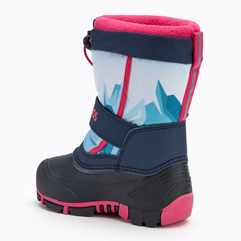 Stivali da neve per bambini KangaROOS Kanga-Bean IV dk navy/ daisy pink 3