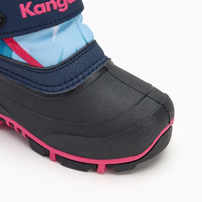 Stivali da neve per bambini KangaROOS Kanga-Bean IV dk navy/ daisy pink 7