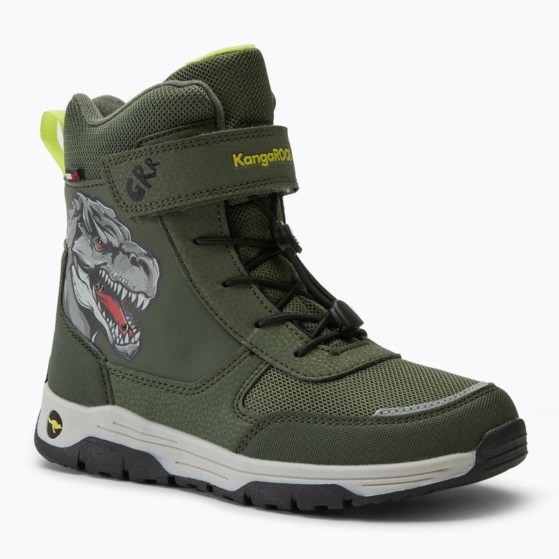 KangaROOS K-MJ Edison EV RTX SL oliva / limetta dino junior stivali da neve