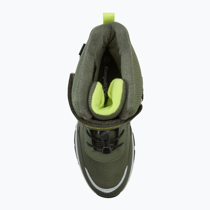 KangaROOS K-MJ Edison EV RTX SL oliva / limetta dino junior stivali da neve 5