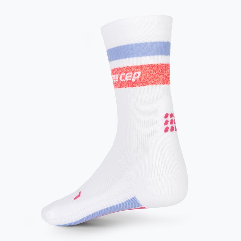 CEP Miami Vibes 80's white/pink sky calzini da corsa a compressione da uomo 4