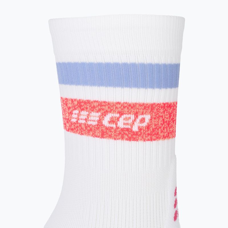 CEP Miami Vibes 80's white/pink sky calzini da corsa a compressione da uomo 5