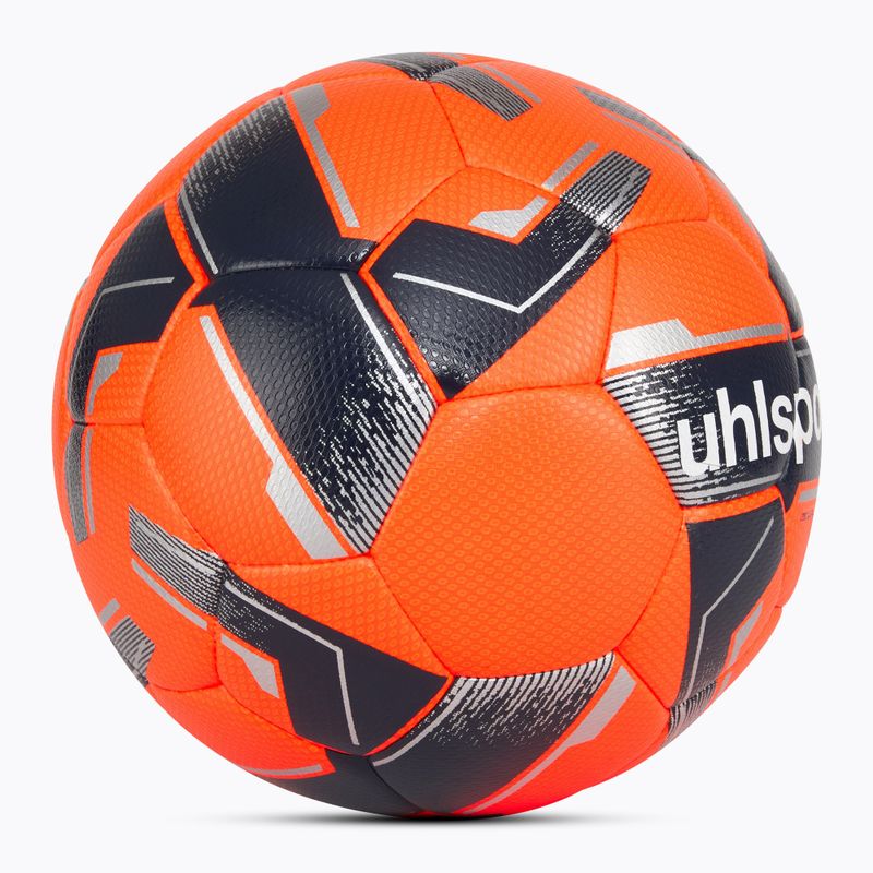 Pallone da Calcio uhlsport 290 Ultra Lite Addglue fluo arancione/marino/silber dimensioni 3 2