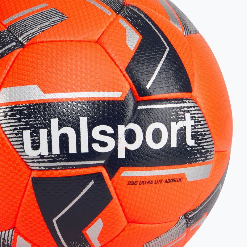 Pallone da Calcio uhlsport 290 Ultra Lite Addglue fluo arancione/marino/silber dimensioni 3 3