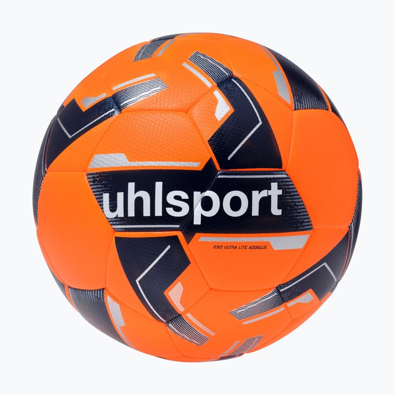 Pallone da Calcio uhlsport 290 Ultra Lite Addglue fluo arancione/marino/silber dimensioni 3