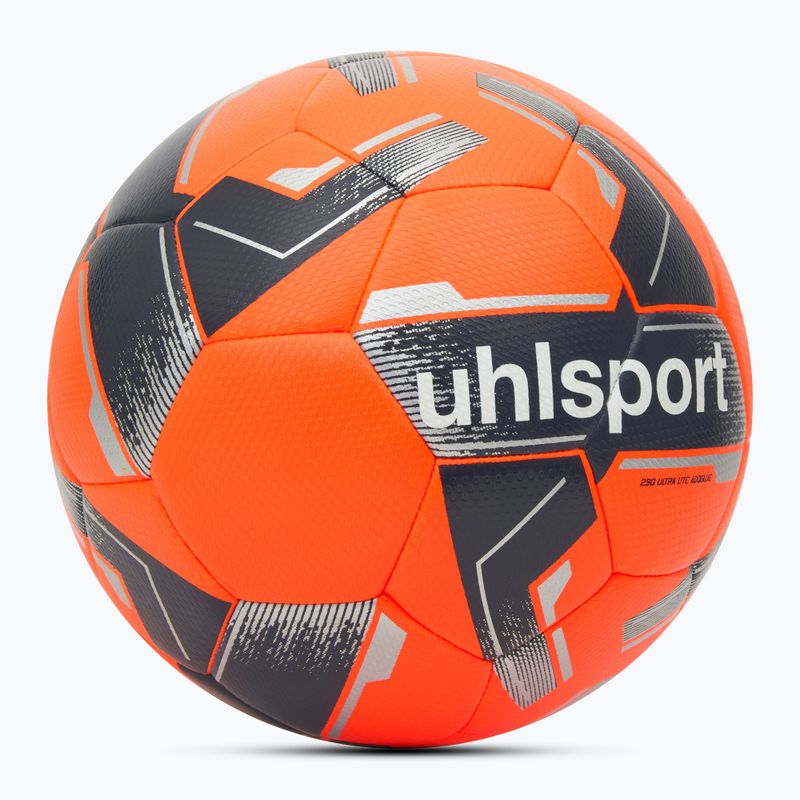 Pallone da Calcio uhlsport 290 Ultra Lite Addglue fluo arancione / marina / argento dimensioni 5 2