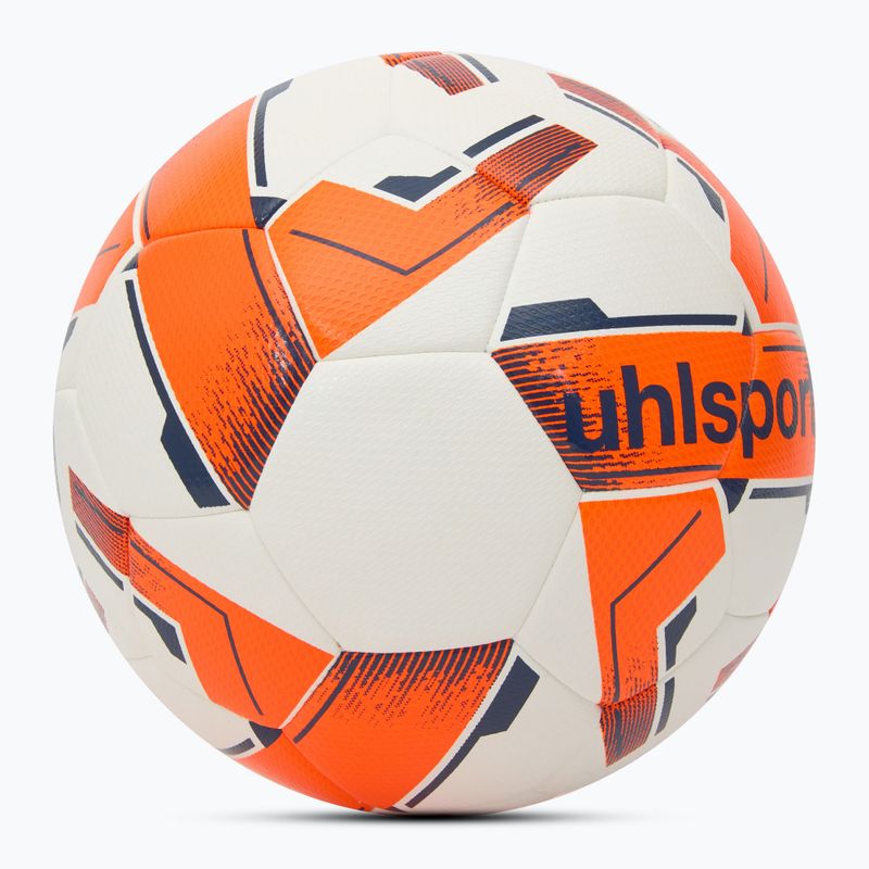 Pallone da Calcio uhlsport 290 Ultra Lite Addglue bianco / arancio fluo / marina dimensioni 5 2