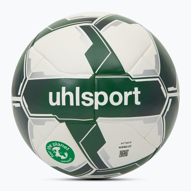 Calcio uhlsport Attack Addglue For The Planet bianco/verde scuro/argento taglia 4