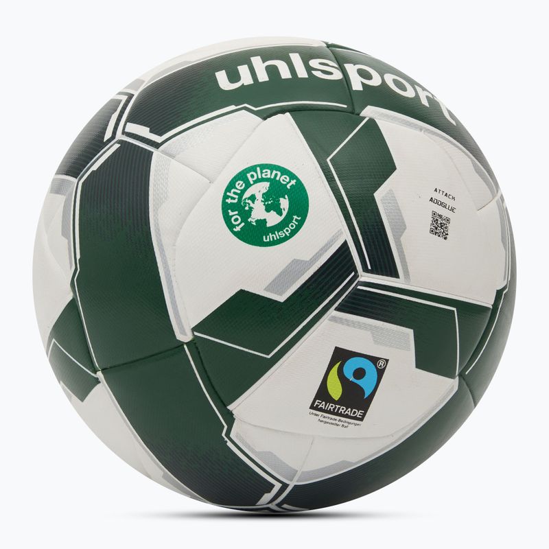 Calcio uhlsport attacco Addglue per il pianeta bianco / verde scuro / argento dimensioni 5 2