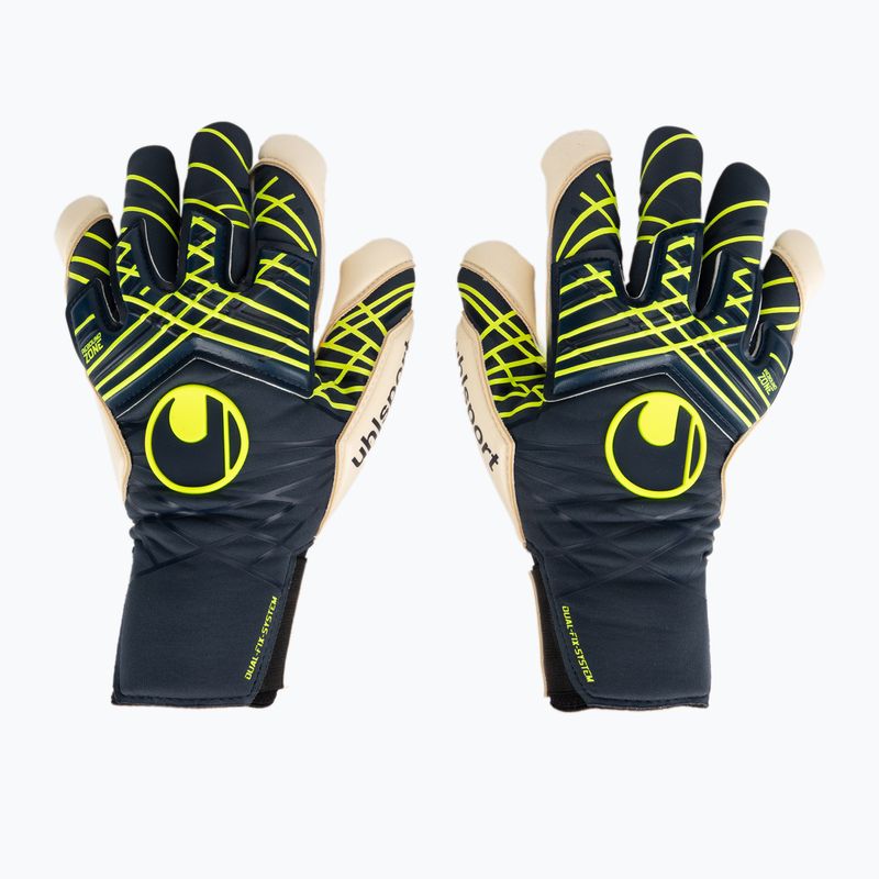 Uhlsport Prediction Absolutgrip SC guanti da portiere blu/bianco/giallo fluo