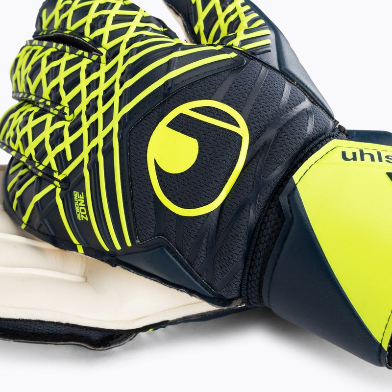 Uhlsport Prediction Supersoft guanti da portiere blu/bianco/giallo fluo 3