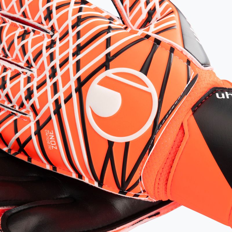 Guanto da portiere uhlsport Soft Resist + Flex Frame arancio fluo/bianco/nero 3