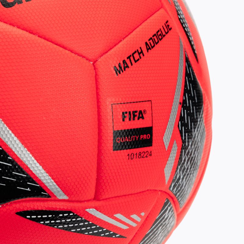 Calcio uhlsport Match Addglue fluo rosso / marina / argento dimensioni 5 3