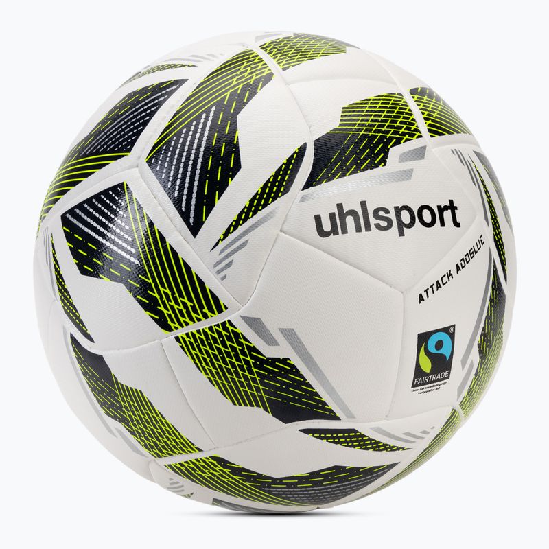 Calcio uhlsport Match Addglue bianco/navy/giallo fluo dimensioni 5 2