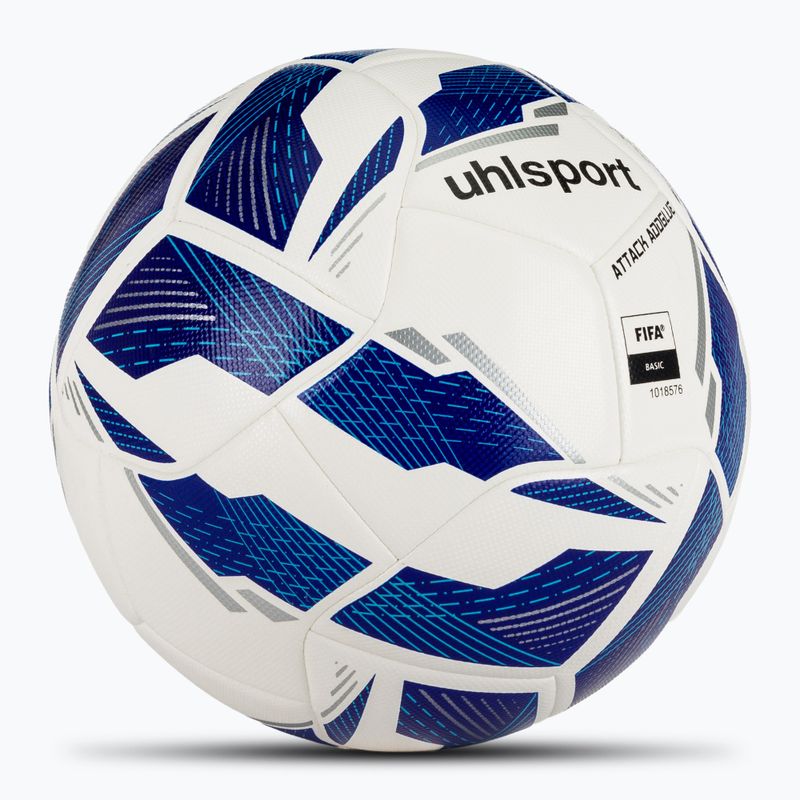 Uhlsport Attack Addglue calcio bianco / blu scuro / blu dimensioni 5 2