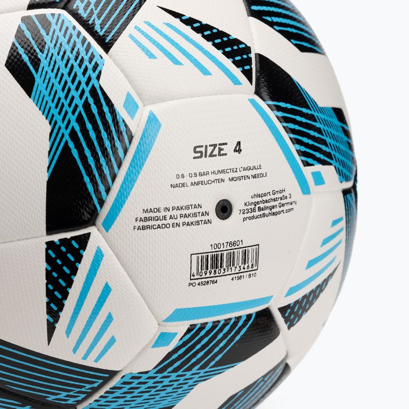 Uhlsport Fairtrade Top Training Addglue calcio bianco/nero/blu fluo taglia 4 4